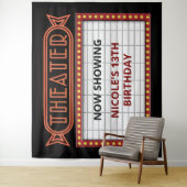 Tenture Enseigne de marquise de théâtre vintage  (En situation)