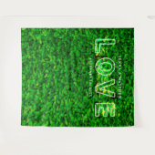 Tenture Enseigne néon Love pour fond de mariage Green Wall (Devant (Horizontal))