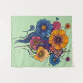 Tenture Ensemble artistique de belles fleurs (Devant (Horizontal))