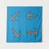 Tenture Ensemble d'ancre de bateau de dessin animé (Devant (Horizontal))