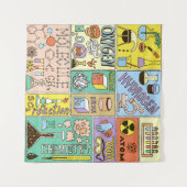 Tenture Ensemble de bannières de sciences de la chimie. Ma (Devant (Horizontal))