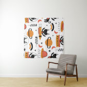Tenture Ensemble de chats mignons illustration design vint (En situation (horizontale))