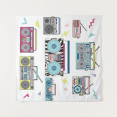 Tenture Ensemble de divers lecteurs de cassettes vintages. (Devant (Horizontal))
