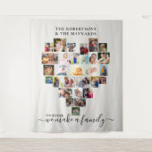 Tenture Ensemble, nous faisons un coeur de famille Collage (Devant)
