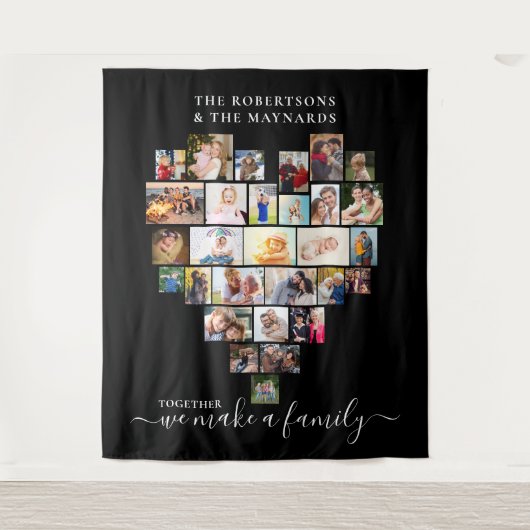 Tenture Ensemble nous formons un cœur de famille 29 Collag (Devant)