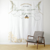 Tenture Ensemble Nous Sommes Infinis Mariage Sage Vert Or (En situation)