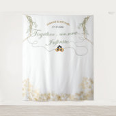 Tenture Ensemble Nous Sommes Infinis Mariage Sage Vert Or (Devant)