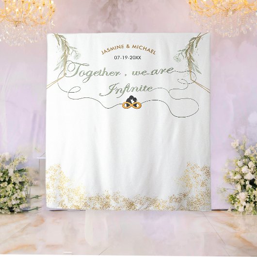 Tenture Ensemble Nous Sommes Infinis Mariage Sage Vert Or