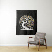 Tenture Enso Zen Cercle Sakura arbre (En situation)