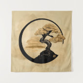 Tenture Enso Zen Circle Bonsai - Golden Sunrise (Devant (Horizontal))