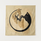 Tenture Enso Zen Circle Bonsai - Golden Sunrise (Devant)