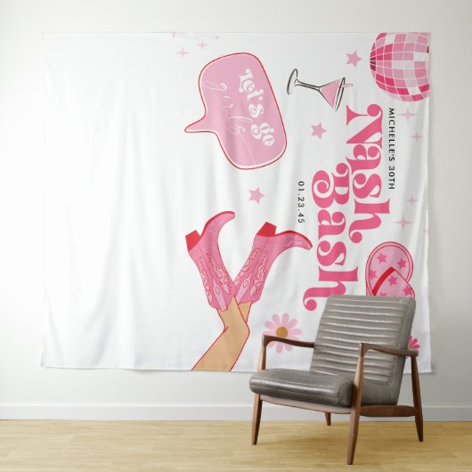 Tenture Enterrement de vie de jeune fille au Nash Bash Rod (En situation (horizontale))