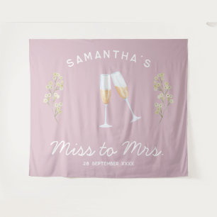 Tenture Enterrement de vie de jeune fille Champagne Miss t