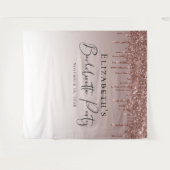 Tenture Enterrement de vie de jeune fille Rose Gold Paille (Devant (Horizontal))