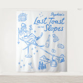 Tenture Enterrement de vie de jeune fille Ski : Derniers T (Devant)