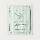 Tenture Enterrement de vie de jeune fille vert Martini & M (Devant)