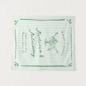 Tenture Enterrement de vie de jeune fille vert Martini & M (Devant (Horizontal))