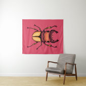 Tenture Entomologie rose de l'insecte du scarabée (En situation (horizontale))