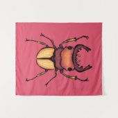 Tenture Entomologie rose de l'insecte du scarabée (Devant (Horizontal))