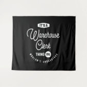 Tenture Entrepôt Commis Titre du travail Cadeau (Devant (Horizontal))