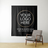 Tenture Entreprise de logo et de texte professionnels Blac (En situation)