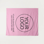 Tenture Entreprise de logo et de texte professionnels rose (Devant (Horizontal))