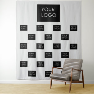 Tenture Entreprise Professionnelle Logo Gris Arrière-plan