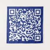 Tenture Entrer l'URL Généré instantanément Code QR | bleu  (Devant (Horizontal))