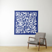 Tenture Entrer l'URL Généré instantanément Code QR | bleu  (En situation)
