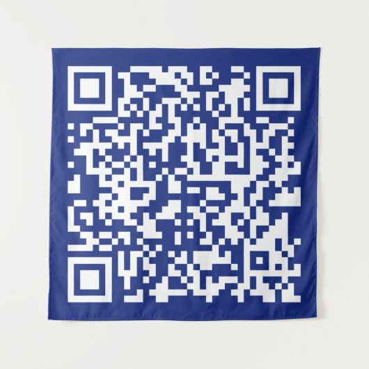 Tenture Entrer l'URL Généré instantanément Code QR | bleu  (Devant)
