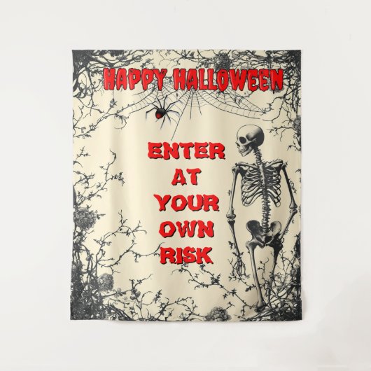 Tenture Entrez Si Vous Osez : Une Hauntion Halloween fond (Devant)