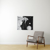 Tenture enture Murale Astronaute Monochrome | Art en Ligne (En situation (horizontale))
