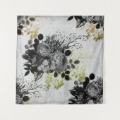 Tenture Ephemera Black & Gold Floral (Devant (Horizontal))