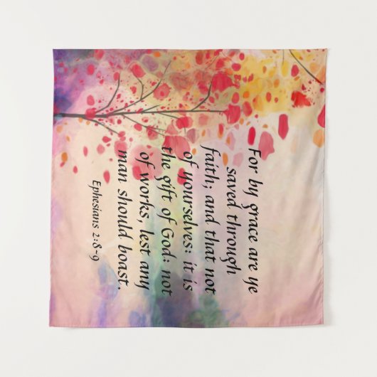 Tenture Éphésiens 2:8-9 (Devant (Horizontal))