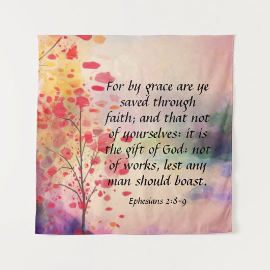 Tenture Éphésiens 2:8-9 (Devant)