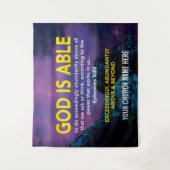 Tenture Éphésiens 3:20 DIEU EST CAPABLE Église (Devant)
