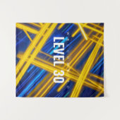 Tenture Epic Glowing Yellow Cyan Light Trails Cyberpunk (Devant (Horizontal))