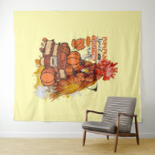 Tenture Épice citrouille et tout Nice Automne Vib poulet (En situation (horizontale))