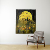 Tenture Épouvantail de Halloween dans un champ de maïs (En situation)