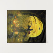 Tenture Épouvantail de Halloween dans un champ de maïs (Devant (Horizontal))