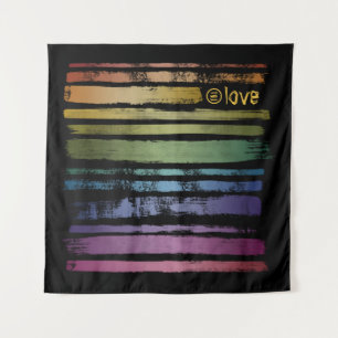 Tenture Equality Love Rainbow Brush Strokes LGBTQ ID656