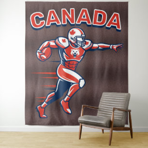 Tenture Équipe Canada Football Dynamique Athlète Patriotiq