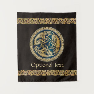 Tenture Équipe cycliste Celte Wolf Knotwork Trip