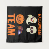 Tenture Équipe d'Halloween Squelette Citrouille Ghost Spid (Devant (Horizontal))