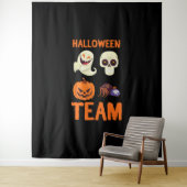 Tenture Équipe d'Halloween Squelette Citrouille Ghost Spid (En situation)