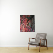 Tenture Érable rouge japonais gris et clôture en bambou (En situation)