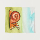 Tenture Es-Corg-O Corgi d'escargot (Devant (Horizontal))