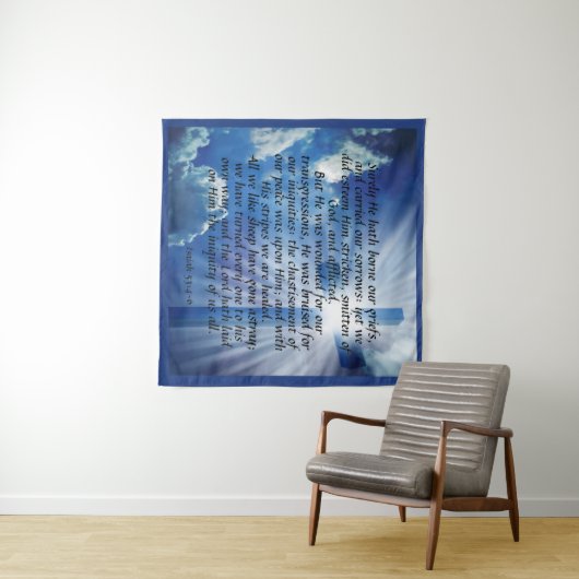 Tenture Ésaïe 53:4-6 (En situation (horizontale))