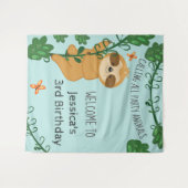 Tenture Escalade Sloth Jungle Anniversaire Fête Tapestry (Devant (Horizontal))