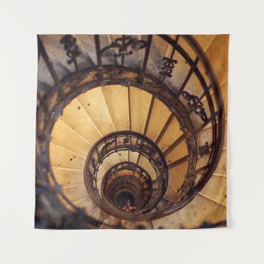 Tenture Escalier circulaire spirale escalier vieux bâtimen (Devant)